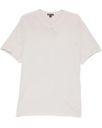 James Perse - Slub-Jersey Henley T-Shirt - Lyst