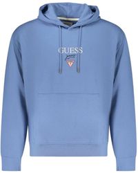 Guess - Logo-Embroidered Drawstring Hoodie - Lyst