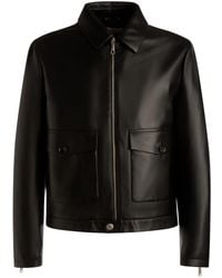 Bally - Bomberjacke Aus Leder - Lyst