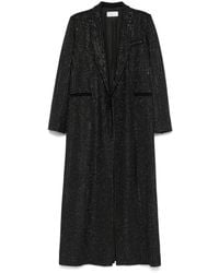GIUSEPPE DI MORABITO - Abrigo con apliques de strass y cinturón - Lyst