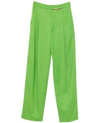 Elisabetta Franchi - Pleated-Front Tailored Trousers - Lyst