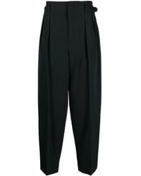 Lemaire - Pleated-detail Virgin-wool Tapered Trousers - Lyst