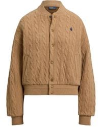 Polo Ralph Lauren - Cable-Knit Bomber Jacket - Lyst
