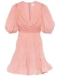 Zimmermann - Pleated Mini Dress - Lyst