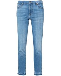 7 For All Mankind - Roxanne Ankle Slim-fit Jeans - Lyst