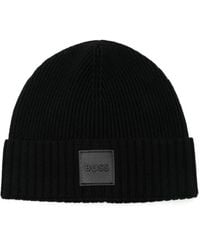 BOSS - Beanie Mit Logo-Patch - Lyst