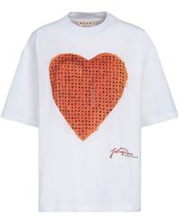 Marni - Camiseta con sopa de letras estampadas - Lyst