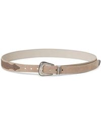 Brunello Cucinelli - Reversed Calfskin Belt With Detailed Buckle And Tip - Lyst