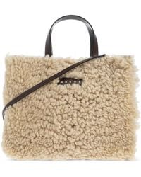 Marni - Museo Soft East/West Lamb Fur Tote Bag - Lyst