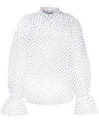 Atu Body Couture - Blusa semitranslúcida con motivo de lunares - Lyst