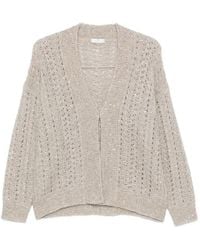 Panicale - Sequin-Embellished Open-Knit Cardigan - Lyst