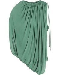 Lanvin - Top De Tejido Jersey Drapeado - Lyst