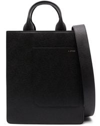 Valextra - Mini Boxy Leather Tote Bag - Lyst