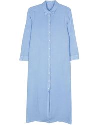 120% Lino - Linen Shirt Midi Dress - Lyst