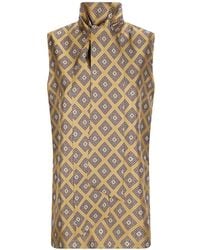 Alberto Biani - Geometric-Print Top - Lyst