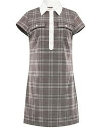 Alice + Olivia - Polo-Collar Mini Dress - Lyst