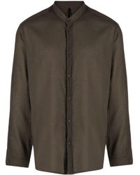 Transit - Mandarin-collar Button-up Shirt - Lyst