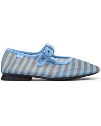Camper - Casi Myra Striped Buckle Ballet Flats - Lyst