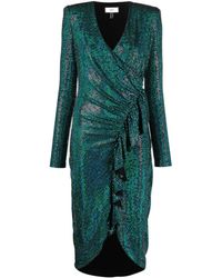 Nissa - Kleid im Metallic-Look mit Rüschendetail - Lyst