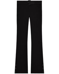 Courreges - Geribbelde Capri Broek Met Knopen - Lyst