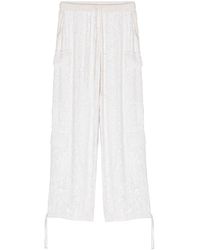 P.A.R.O.S.H. - Sequinned Drawstring Cargo Trousers - Lyst