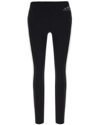 Balenciaga - Logo-Print Side-Stripe Leggings - Lyst