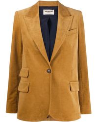Zadig & Voltaire Single-breasted Fitted Blazer - Brown