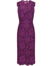 Dolce & Gabbana - Vestido de encaje floral - Lyst