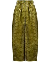 ROWEN ROSE - Pantalon Ample À Effet Peau De Crocodile - Lyst