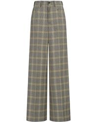 Marni - Check-Pattern Palazzo Pants - Lyst