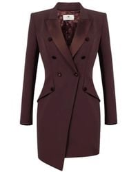 Elisabetta Franchi - Vestido corto con doble botonadura - Lyst