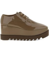 Stella McCartney - Elyse Wedge-Oxford-Schuhe mit eckiger Kappe - Lyst