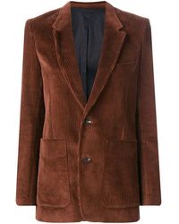 AMI Single-breasted Blazer Jacket - Brown