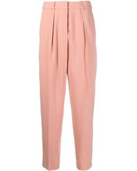 Pinko - High-Waisted Tapered Trousers - Lyst