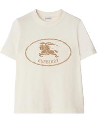 Burberry - Knight Stamp T-Shirt Chalk - Lyst