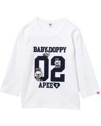 AAPE BY A BATHING AP - Logo-Patch Crew Neck T-Shirt - Lyst