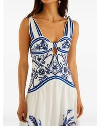 FARM Rio - Wonderful City Mix Cutout Midi Dress - Lyst