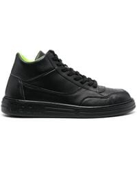 MSGM - Logo-Print High-Top Sneakers - Lyst