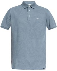 Etro - Tonal Paisley Print Polo Shirt - Lyst