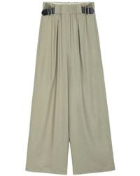 Alysi - Buckled-Waist Wide-Leg Trousers - Lyst