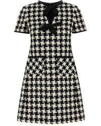 Valentino Garavani - Damier Light Tweed Mini Dress - Lyst