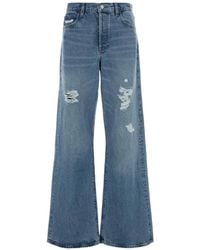 FRAME - The Loose Distressed-Effect Jeans - Lyst