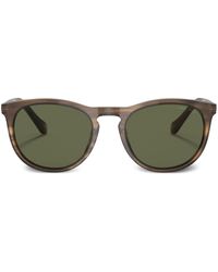 Giorgio Armani - Tortoiseshell-effect Round-frame Sunglasses - Lyst