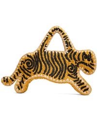 Simon Miller - Tote Bag Aus Raffiabast Mit Tigerform - Lyst