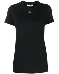 Vivienne Westwood - T-shirt Met Geborduurd Logo - Lyst