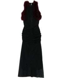 Mugler - Trimmed Gathered Dress - Lyst