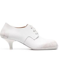 Marsèll - Square-toe Lace-up Leather Pumps - Lyst