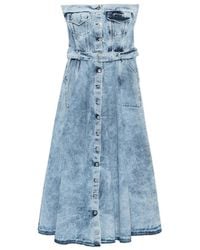 Marques'Almeida - Belted Strapless Midi Dress - Lyst