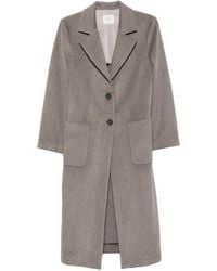 Barba Napoli - Manteau Louise À Simple Boutonnage Et Poches Plaquées - Lyst