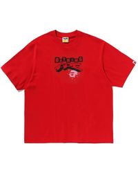 A Bathing Ape - Graphic-Print Cotton T-Shirt - Lyst